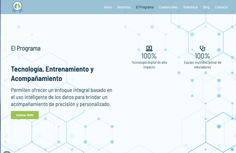 Akademia diabetes: Web diseñada en Wordpress. Barcelona y México